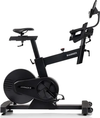 Produktbild von HAMMER Speedbike HyRace S – Heimtrainer, 20 kg Schwungmasse, Tablethalterung, Bluetooth, kompatibel mit Kinomap & Zwift, Fitnessbike in Studioqualität