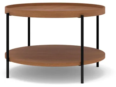 Obrázek produktu pro FURNLUX konferenční stolek Puffin hnědý a černý 84 cm / hlavní barva: hnědá / rozměry: 84 x 54 x 84 cm