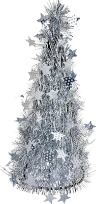 Immagine prodotto di Clayre & Eef Decorazioni natalizie Alberi di Natale Ø 17x38 cm Plastica color argento