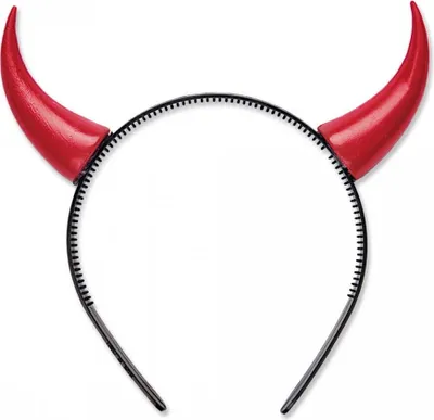 Produktbild von Kleine, rote Teufelshörner als Haarreif für Halloween & Fasching