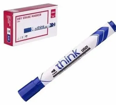 Obrázok produktu pre Kruhová stierateľná fixka 2,0 mm, modrá (12 ks) – DELI