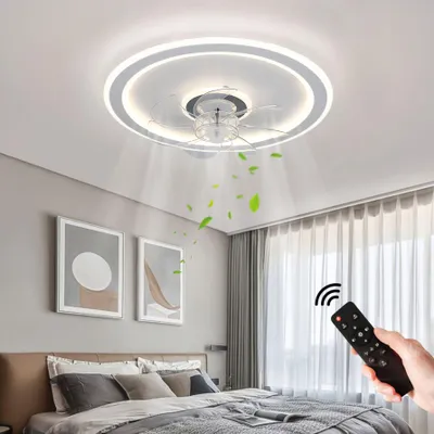 Produktbild von Deckenventilator mit Beleuchtung und Fernbedienung 54W LED Leise Deckenleuchte Ventilator Mit Dimmbar Timer Einstellbare 6 Windgeschwindigkeit