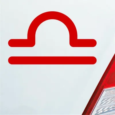 Produktbild von Auto Aufkleber Libra Waage Sternzeichen Sterne Horoskop 16x10 cm Rot Sticker Heckscheibenaufkleber