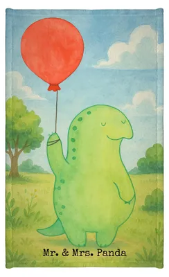 Produktbild von Mr. & Mrs. Panda Handtuch Schildkröte Luftballon Design - Weiß - Geschenk, Mini-Handtuch, glücklich, baumwolle, Motivation, Jahrmarkt, Gästetuch, Schildkröten, Klein