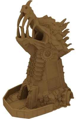 Produktbild von 3D Würfelturm Clockwork Monster gold – modular & detailliert