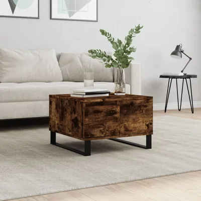 Produktbild von The Living Store Couchtisch Räuchereiche 55x55x36,5 cm Holzwerkstoff