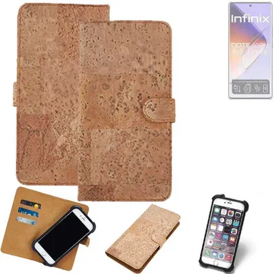 Produktbild von K-S-Trade Hülle kompatibel mit Infinix Note 40 Pro  Kork Handyhülle Cover  Schutzhülle TPU Case Bumper in Hellbraun, (1x)