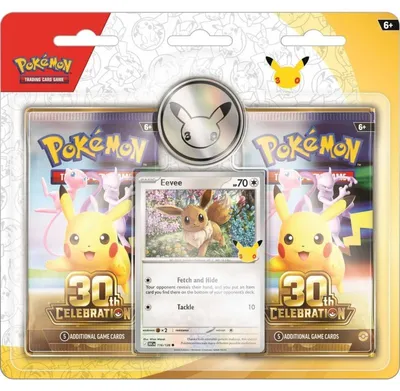Immagine prodotto di Asmodee Pokémon, confezione da 2 carte per il 30° anniversario, gioco di carte, gioco di carte da collezione, adatto dai 6 anni, durata: 20 minuti