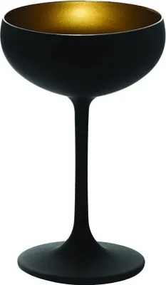 Produktbild von Neuerts Vorteilset: 4 x Stölzle Lausitz 6x ELEMENTS Sektschale schwarz-gold 273 00 08 EL096 und Geschenk + Spende