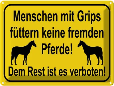 Produktbild von vianmo Blechschild 30x40 cm keine fremden Pferde füttern Warnschild Hinweisschild Sicherheit Vorsicht