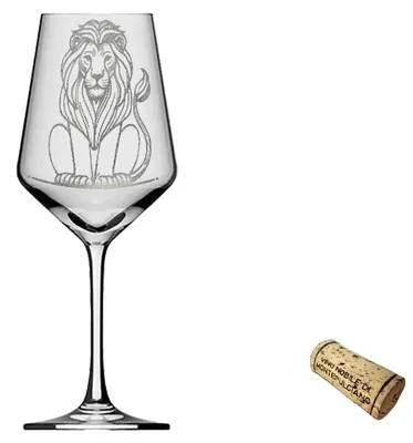 Produktbild von Exoda Weinglas Löwe Gravur 350ml spülmaschinenfest