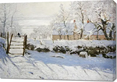 Immagine prodotto di Quadro 100x70 cm The Magpie, Monet Vintage per il salotto