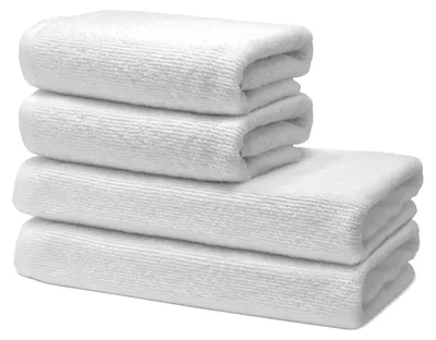 Zdjęcie produktu dla Zestaw ręczników Ôhm, 4 sztuki – 100% bawełna, 500 g/m², biały – Zestaw do łazienki zawierający 2 ręczniki o wymiarach 70x140 cm i 2 ręczniki o wymiarach 50x100 cm – Zestaw ręczników, wyjątkowo miękkich i dobrze chłonnych – Certyfikat Oeko-Tex