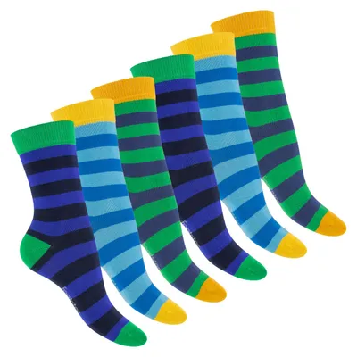 Produktbild von Footstar Damen Herren Ringel Socken (6 Paar) - Rio 43-46