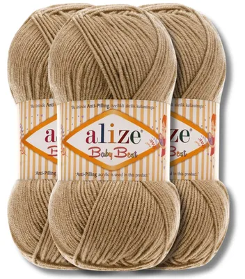 Produktbild von Alize 3x 100g Baby Best Wolle, Antipilling, Uni, Häkeln, Stricken (368)