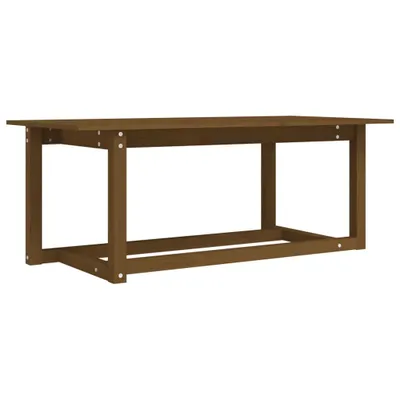 Image de Table basse Marron miel 110x55x45 cm Bois massif de pin