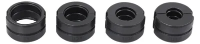 Produktbild von Rohrpressbacken Set 4-teilig - Presszangenbacken - Cr45 Stahl - U-Profil 16/20/25/32 mm - Für PEX/Kupfer/Aluverbund/PB Rohre - Schwarz