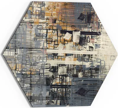 Produktbild von DEQORI Glasbild Echtglas 55x48 cm 'Variation von Formen' Wandbild Bild modern Deko