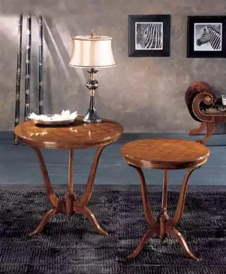 Produktbild von Rund Couchtische Kaffeetisch Holz Beistelltisch Holz Tisch Wohnzimmer