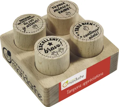 Produktbild von Avenue Mandarine 3x Stempel, Kollektion Lehrer (auf Französisch) - Braun| CO157C