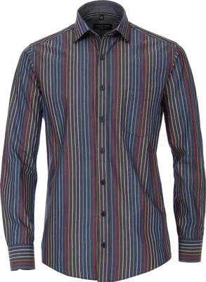 Produktbild von Casa Moda - Herren Hemd gestreift, Casual Fit (403348800), Größe:M, Farbe:Blau (100)