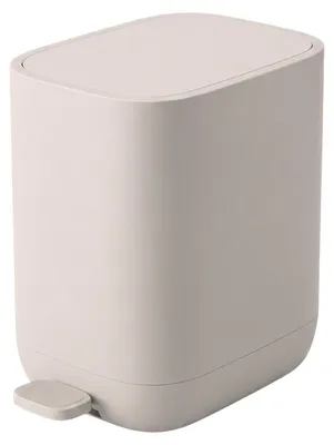 Obrázek produktu pro Obdélníkový koupelnový koš s pedálem INVI, 7 l, béžový