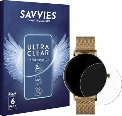 Produktbild von 6x Für ZenWatch Venice Pro Schutzfolie Savvies Displayschutz Display Schutz Folie Klar Transparent