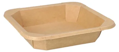 Produktbild von 25 Lunchboxen, Pappe eckig 500 ml 3,3 cm x 16,2 cm x 16,2 cm braun