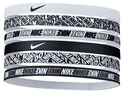Image de Nike - Bandeau pour cheveux pour femme (lot de 6) PP13749 (taille unique) (blanc/noir)