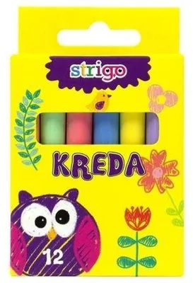Image de Craie sans poussière 12 couleurs STRIGO