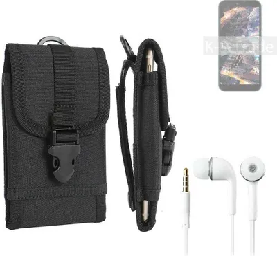 Produktbild von K-S-Trade Holster Schutz Hülle kompatibel mit Doogee X97 Gürteltasche Handy Hülle Tasche outdoor Seitentasche schwarz 1x + Kopfhörer