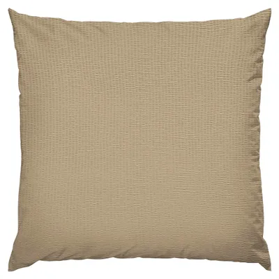 Produktbild von Kissenbezug Edel-Seersucker Uni Serie Wertingen - für die warme Jahreszeit, temperaturausgleichend, pflegeleicht, mit Reißverschluss - Taupe Größe 80x80 cm