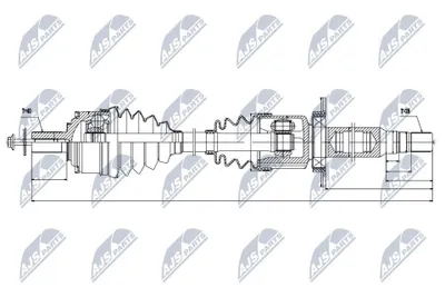 Produktbild von NTY NPW-VV-035 Antriebswelle Vorne Rechts für VOLVO V90 II Kombi (235, 236) S90 II (234)