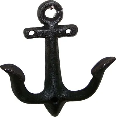 Produktbild von Wandhaken Anker antikschwarz