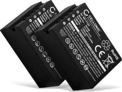 Produktbild von CELLONIC 2x Akku für Kamera Kompatibel mit FujiFilm GFX 50s, GFX 50R, GFX100, Kompatibel mit Fuji NP-T125 - (1300mAh, 10.8V)