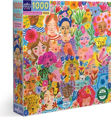 Produktbild von eeBoo Puzzle Goddesses & Pets - 1000 Teile - Tiere Thema