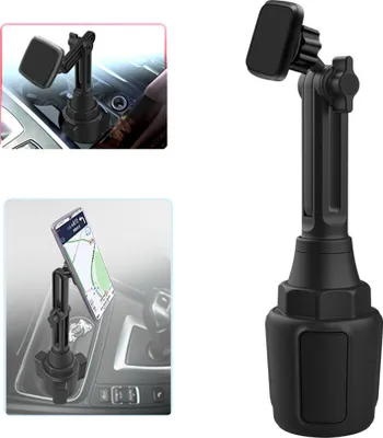 Produktbild von Retraktable Handy-Halterung Rotierende Magnethalterung Stand Schwarz