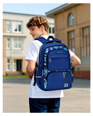 Produktbild von Schulrucksack Jungen Teenager, Schulranzen Jungen, Leichter Wasserdicht Daypacks mit Ergonomischem Design Modisch Schulrucksäcke für Schule oder Reisen