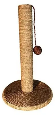 Immagine prodotto di Archivio Kratzbaum con pilastri e sfera, colore marrone, 30 x 30 x 46 cm