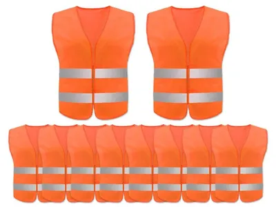 Produktbild von Omgoods – Set mit 10 reflektierenden Sicherheitswesten für optimale Sichtbarkeit