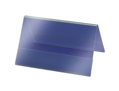 Immagine prodotto di espositore da tavolo sigel, plastica dura, 100 x 60 mm, piano trasparente, presentazione su entrambi i lati (TA136)