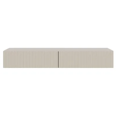 Produktbild von Selsey VELDIO - TV-Möbel 175 cm graubeige mit gefräster Front