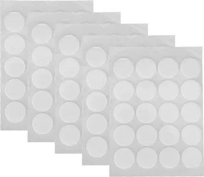 Image de 200Pcs Candle Wick Stickers Heat Resistant Double Sape Sticker for Candle MakingWhite Bottom (autocollants pour mèches de bougies résistants à la chaleur et double face pour la fabrication de bougies)