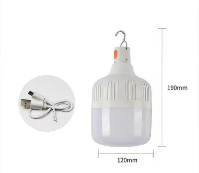 Obrázek produktu pro LED lampa do stanu, dobíjecí, 3 režimy svícení, bílá, 300 W, pro kempování a turistiku