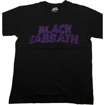 Obrázek produktu pro Black Sabbath Wavy Logo Embellished Black M Tričko
