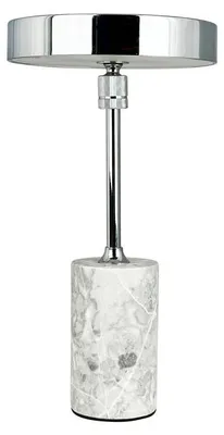 Produktbild von Tischlampe, Kabellos Dimmbar Tischleuchte, Led Tischleuchte Marmor, Leselampe, USB Wiederaufladbare, Starlight Chrom grau