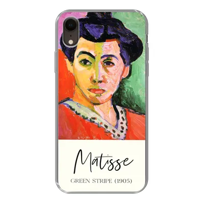 Produktbild von MuchoWow® Handyhülle Schutzhülle Hülle für iPhone XR Matisse - Grüner Streifen (1905) - Alte Meister Silikon Softcase Handy Hülle - Schutzdeckel