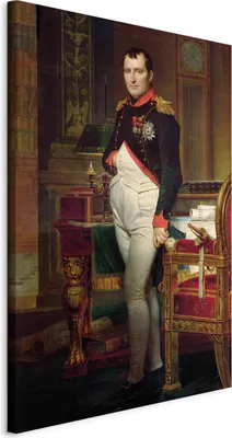 Produktbild von Italienischer Leinwand Leinwandbild - Napoleon Bonaparte (Jacques-Louis David) 60x90 cm Reproduktionen l-E-12200-b-a