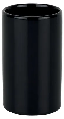 Produktbild von Zahnputzbecher Zahnbürstenhalter Keramik 7x11,5 cm Schwarz, 1 Stück