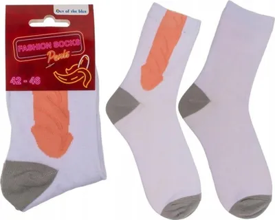 Produktbild von Penis Socken in weiß in 42-46